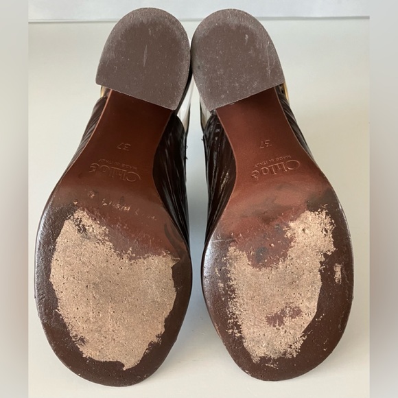 CHLOE’ STACKED HEEL SHOES - Picture 5 of 8